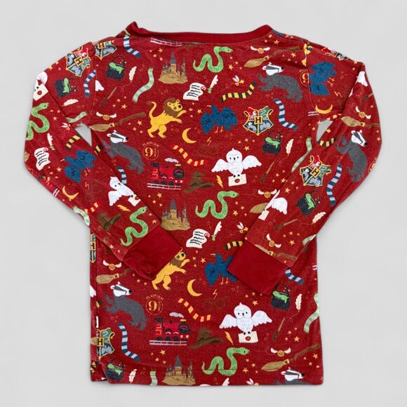 Little Sleepies Red Harry Potter Hogwarts Two Piece Bamboo Pajamas Set Size 4T - Picture 4 of 11